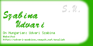 szabina udvari business card